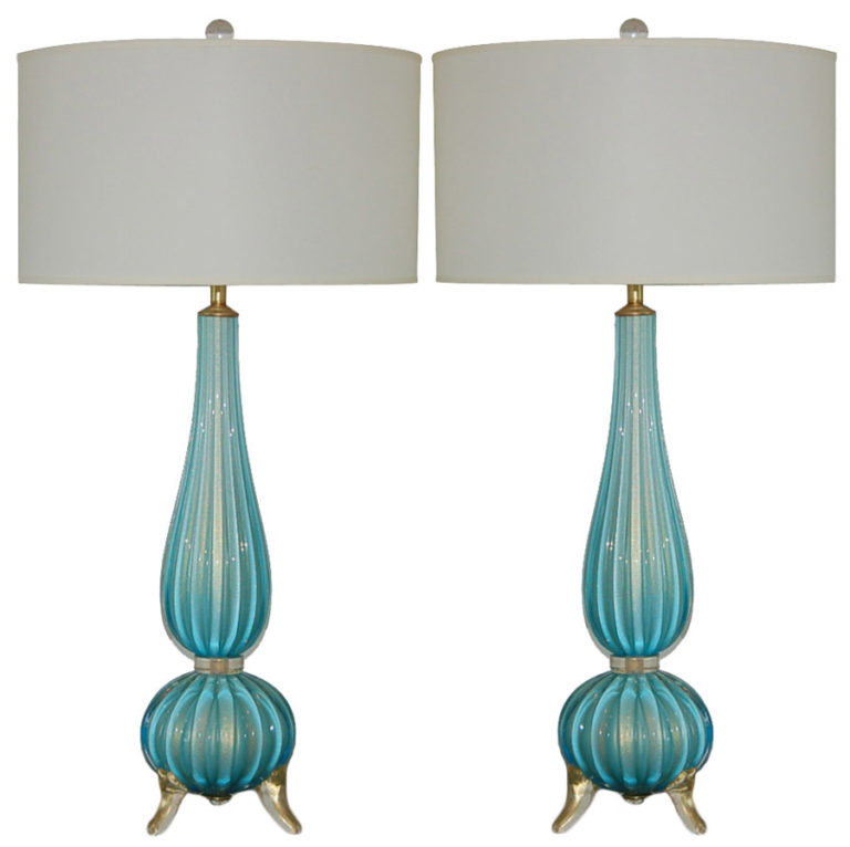 Add Elegance to your room with Aqua glass lamps Warisan Lighting