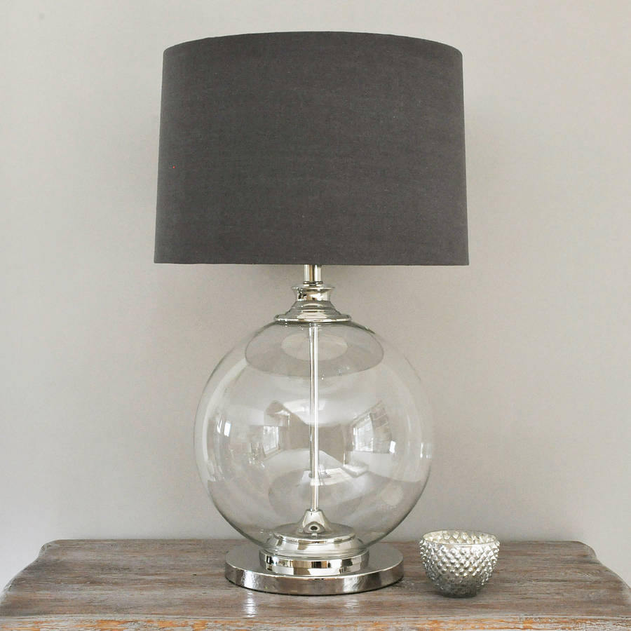 Clear Glass Bedside Lamps : Globe Electric Maya 21 in. Fillable Clear