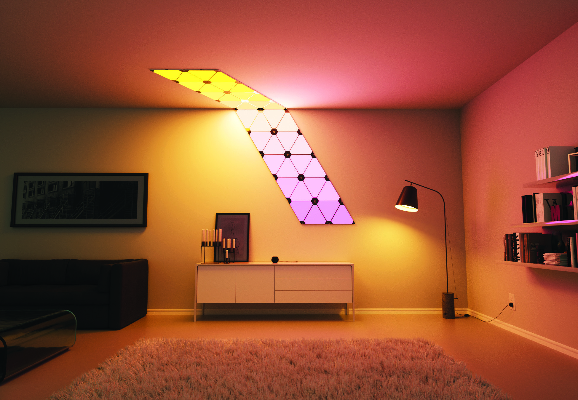 led panel design for living room