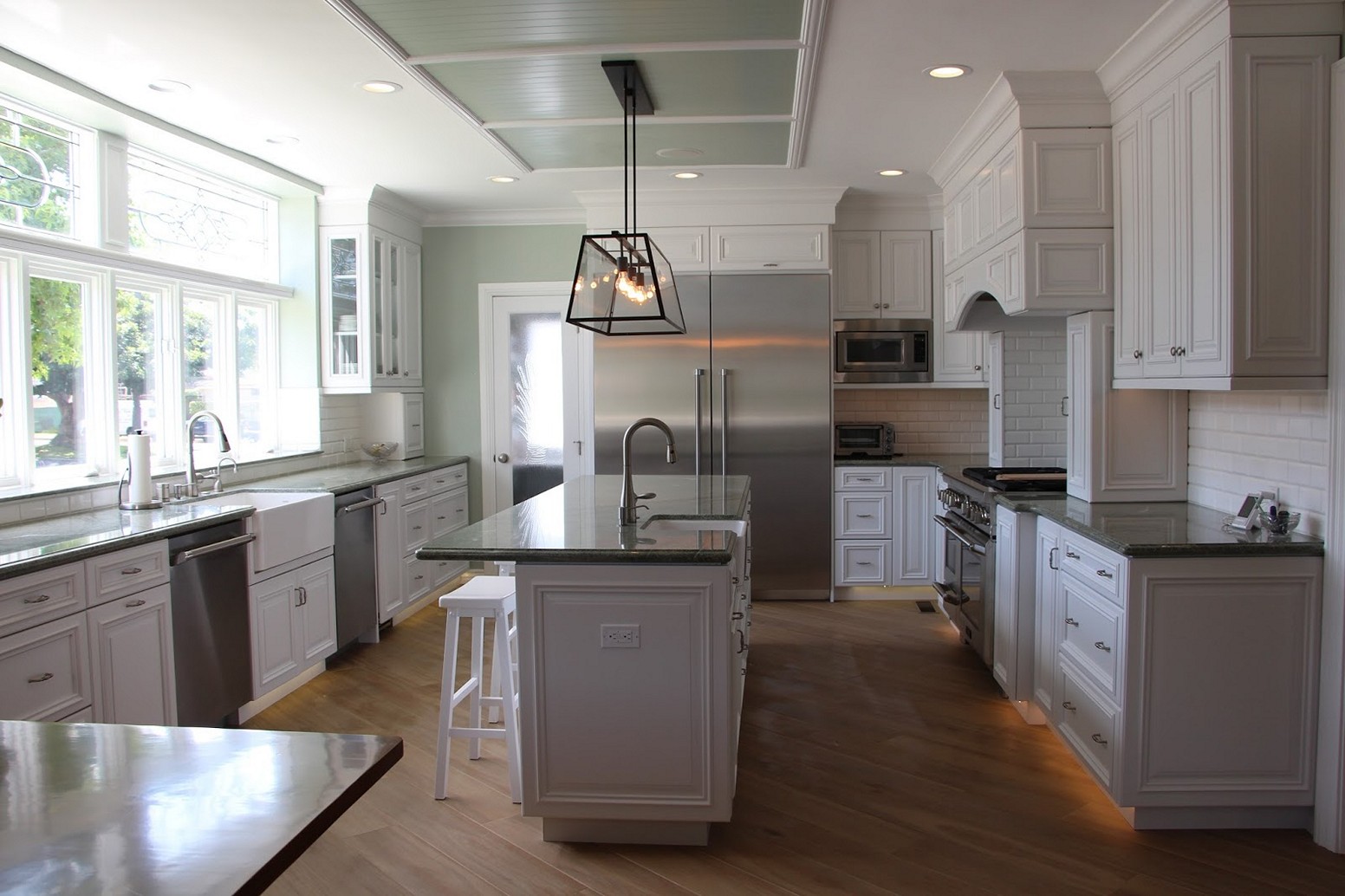 kitchen with light gray walls