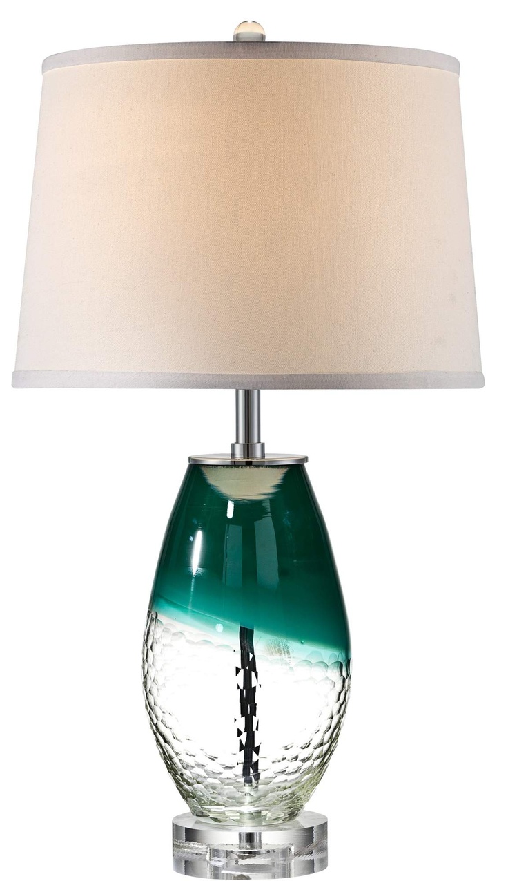 Teal glass lamp - creation of harmony within the room | Warisan Lighting