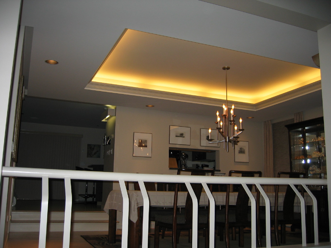kitchen tray ceiling recessed lighting