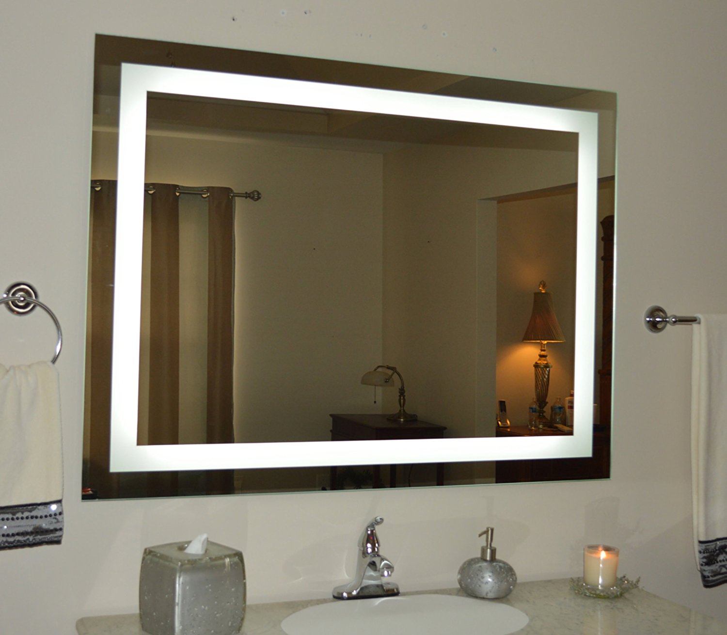 See the Difference with a Wall Mounted Light up Mirror | Warisan Lighting