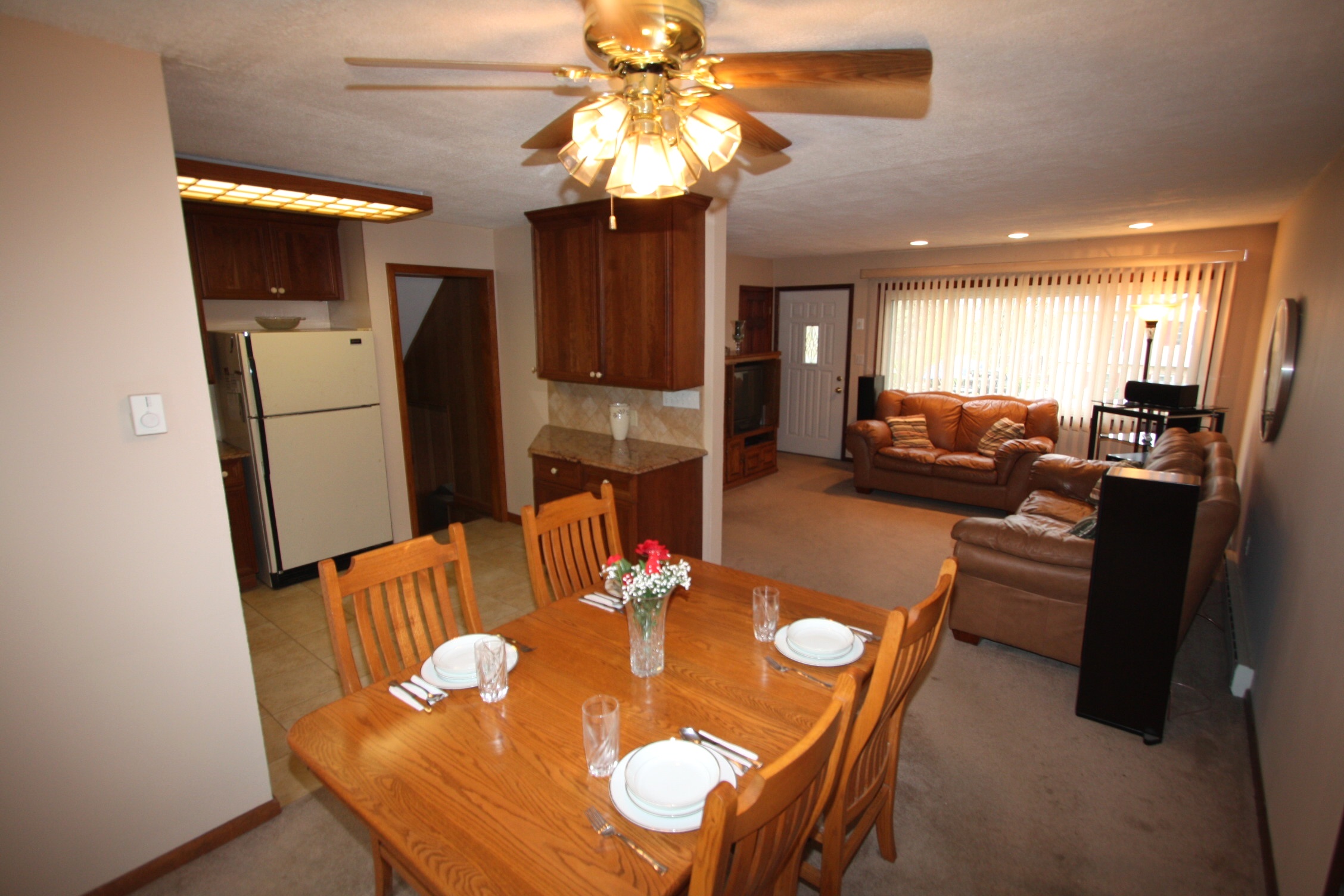 Ceiling Fans Over Dining Room Table