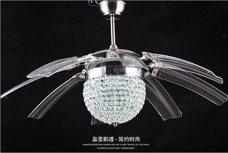 Ceiling fan crystal chandelier | Warisan Lighting