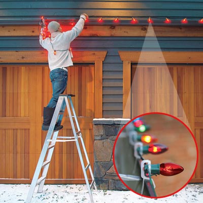 Hang outdoor christmas lights - the best way to generate lively