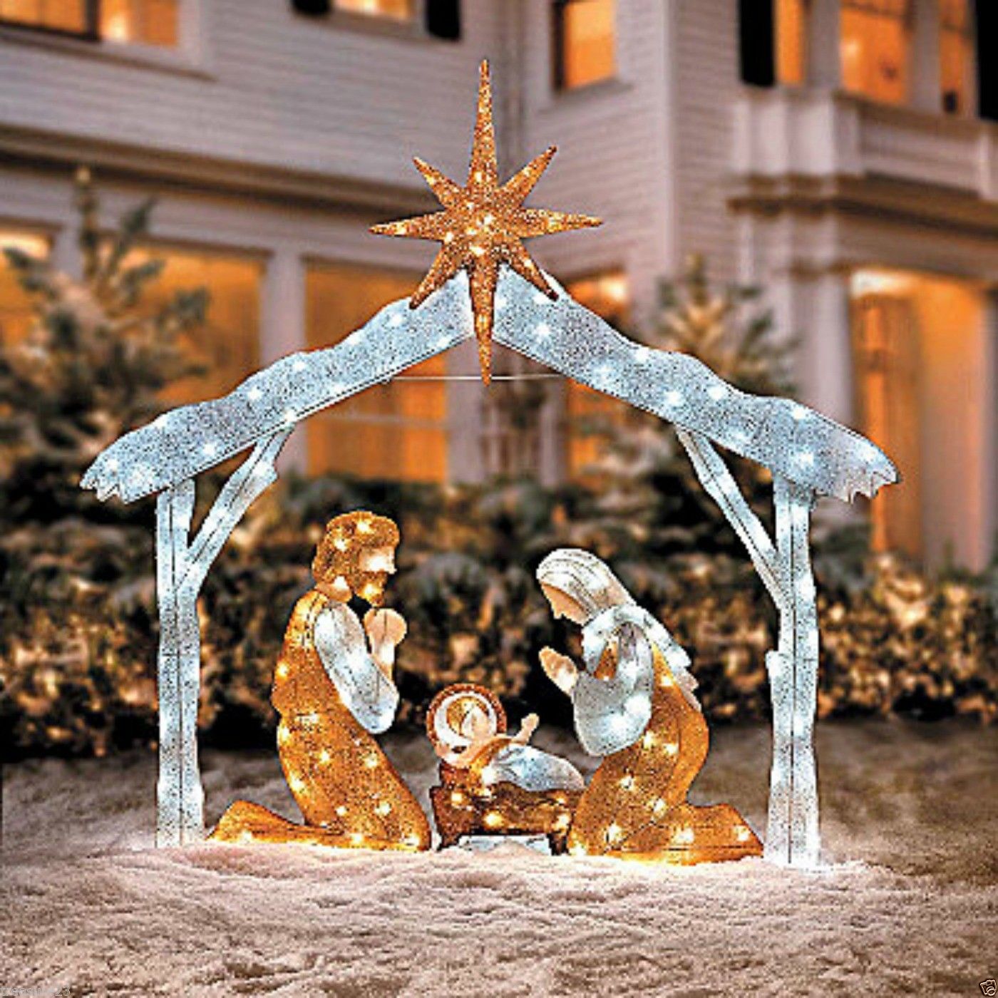 Nativity outdoor lights - Enjoying Outdoor Area at Night  Warisan Lighting