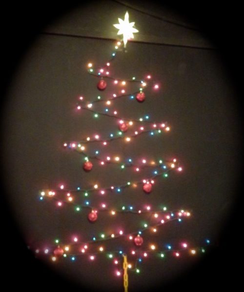 Christmas Lights Tree Wall 