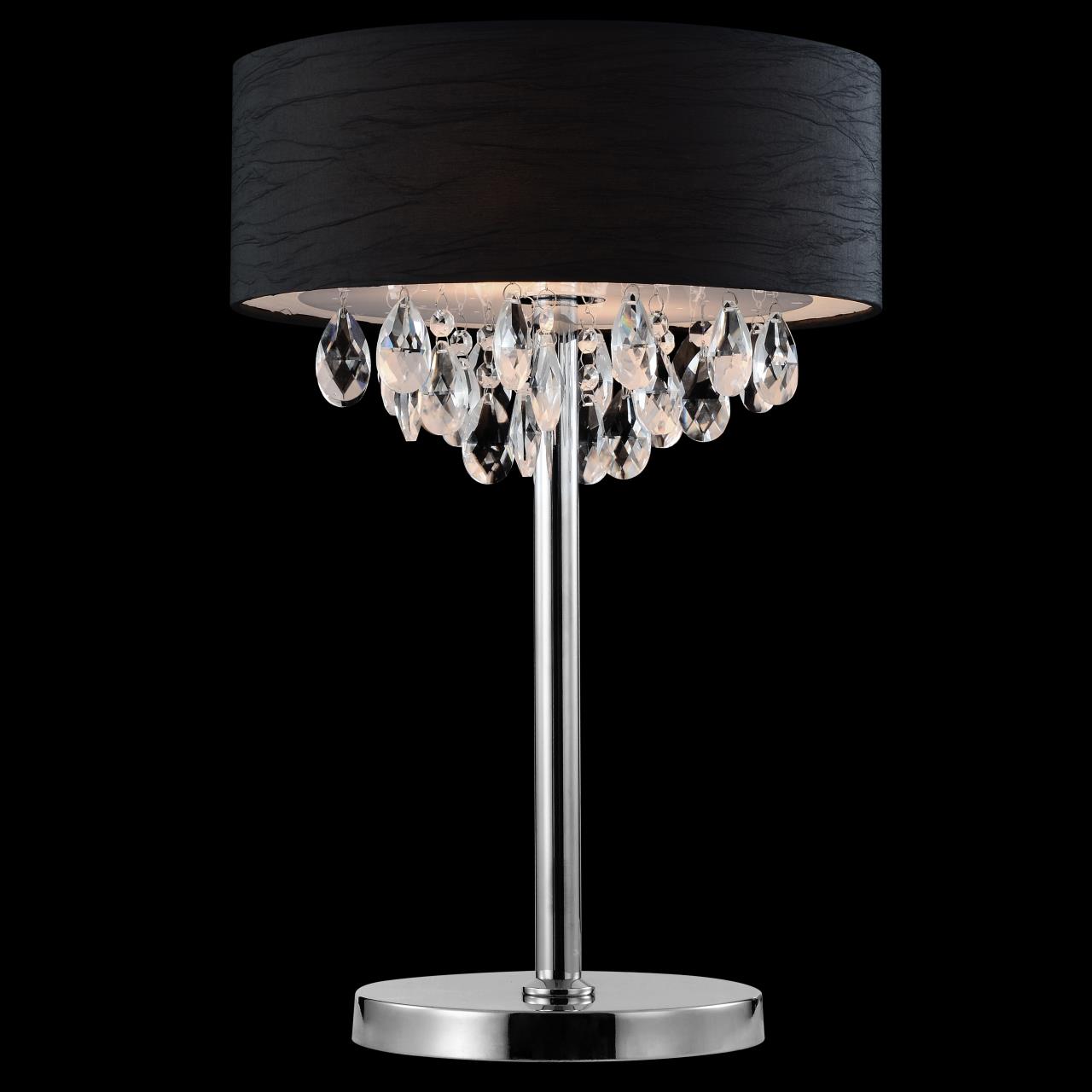 Black crystal table lamp