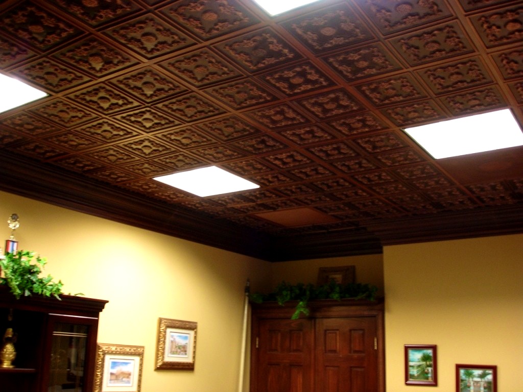 Ceiling can be decorated with decorative ceiling light panels
