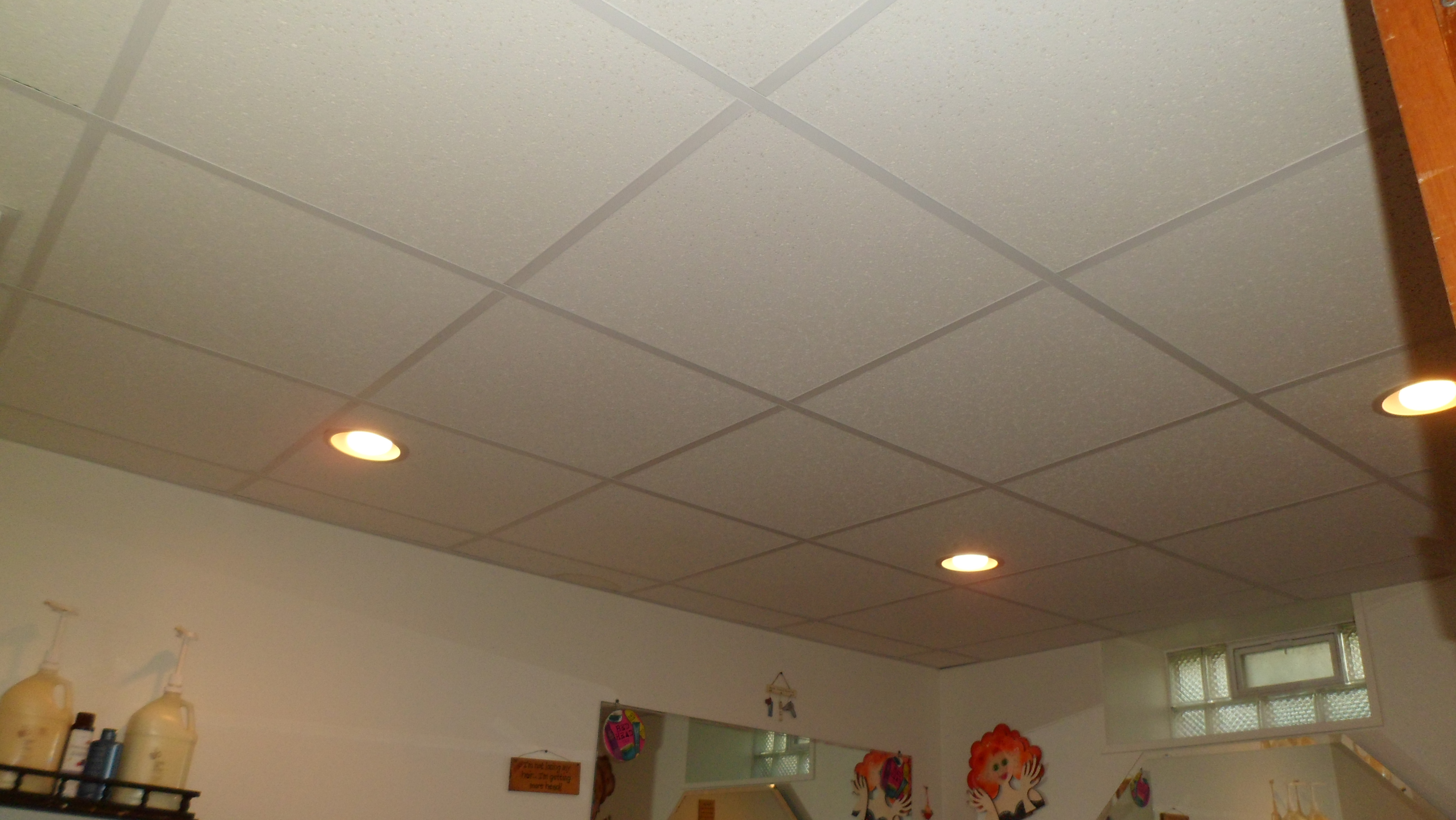 drop ceiling lighting ideas