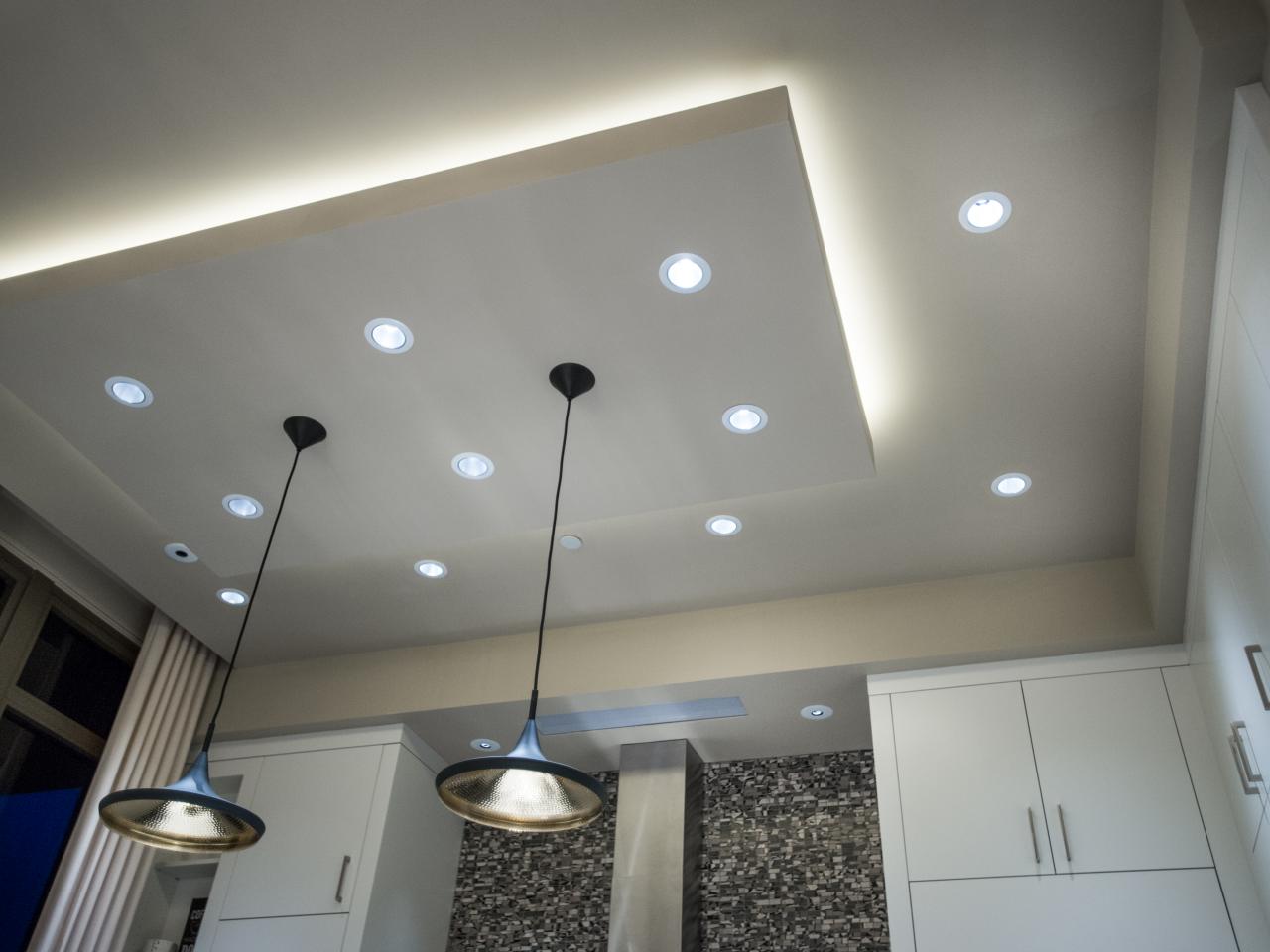 installing led recessed light in kitchen ceiling