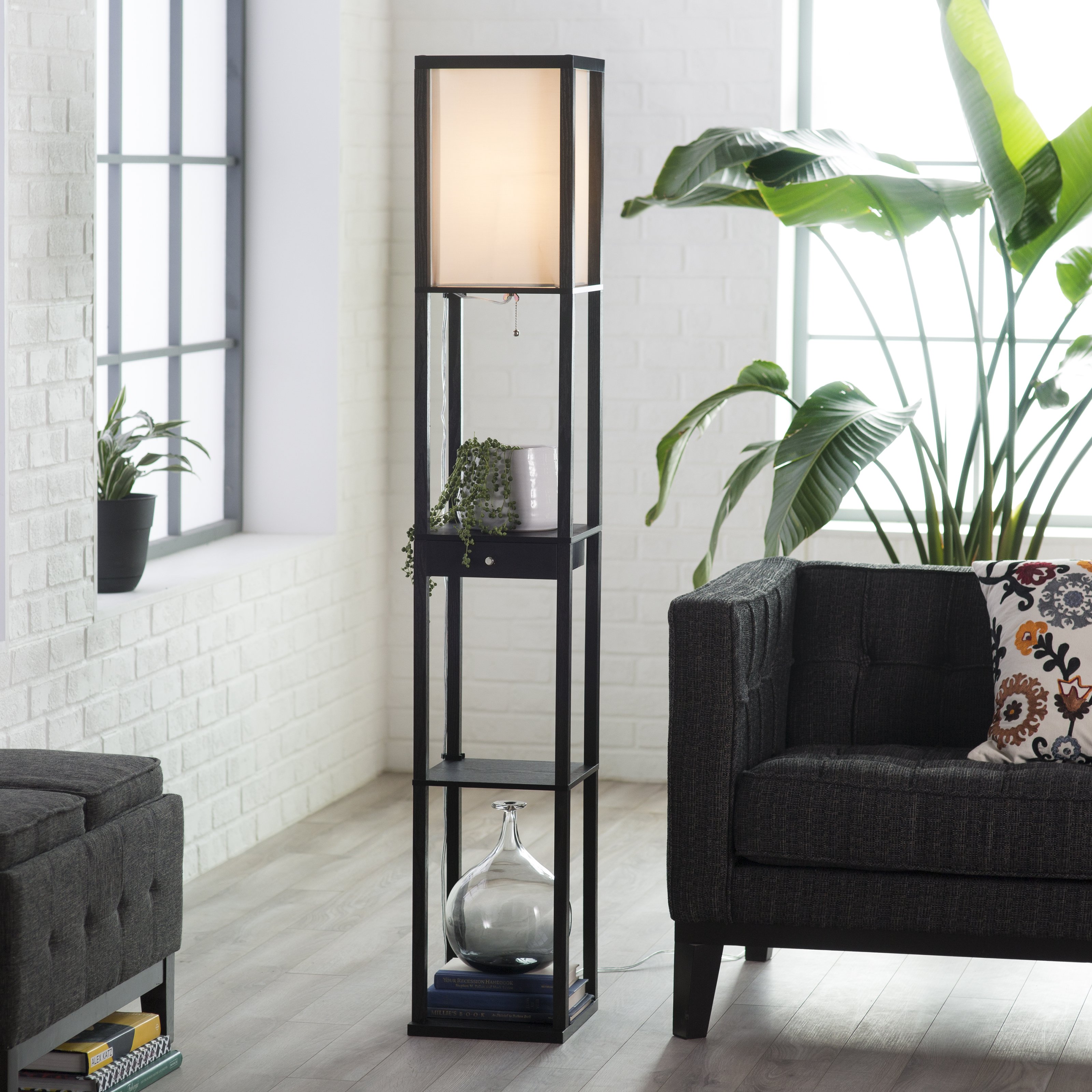 tall lamp with shelves