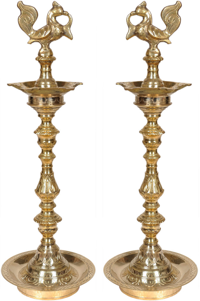 Indian brass lamps the magnificence of a millennial culture inside