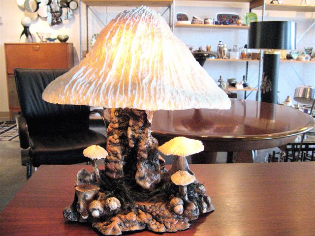 living room shroom lamp