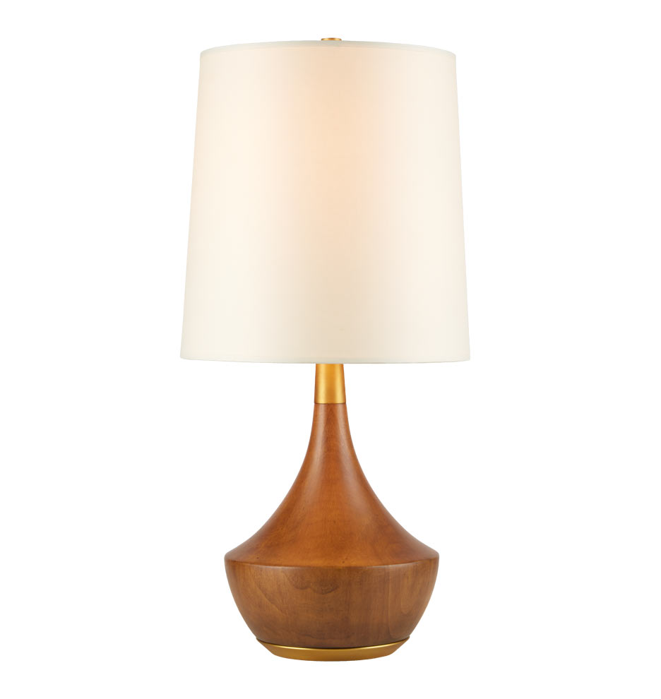Mid Century Modern Table Lamp - Gold Desk Lamp With Green Flower Glass Shade