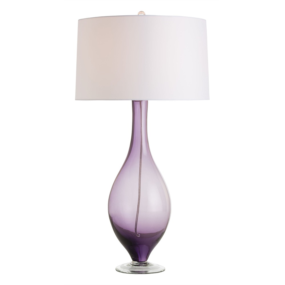 purple table lamps glass