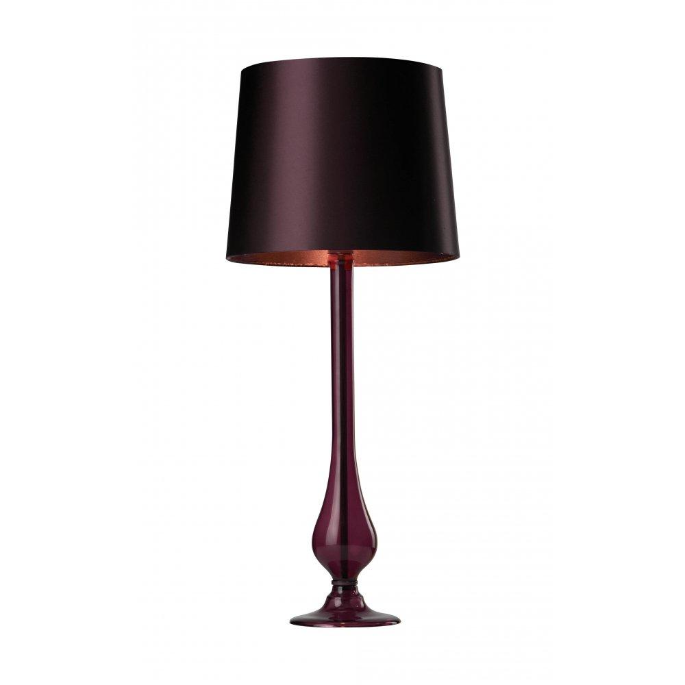 Purple glass table lamp - A Touch of Purple Sophistication For Your