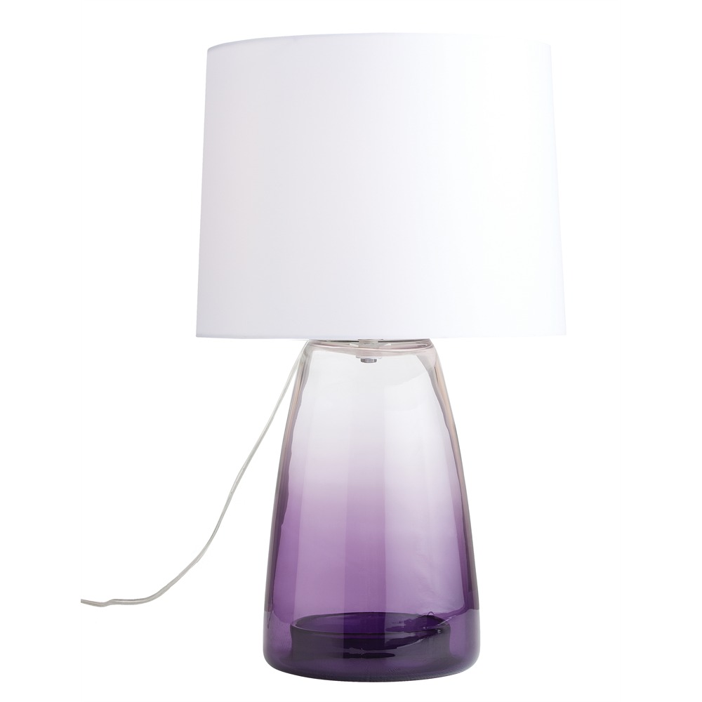 purple table lamps glass