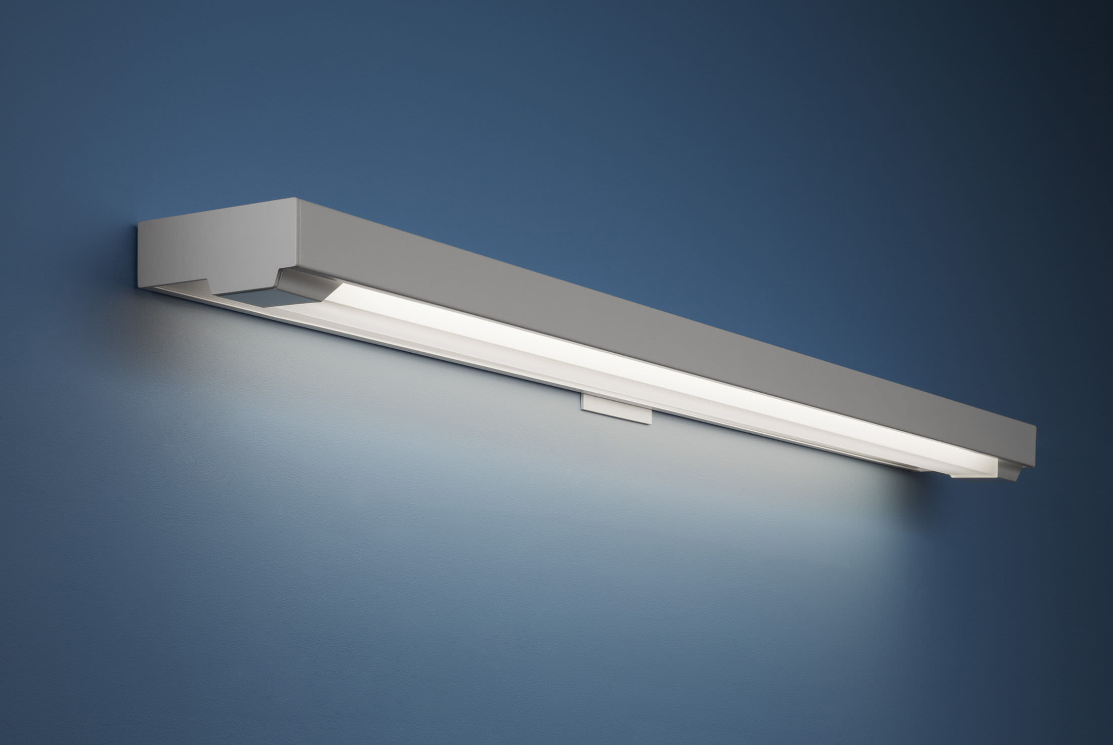 hanging fluorescent kitchen light fixture with frosted glass