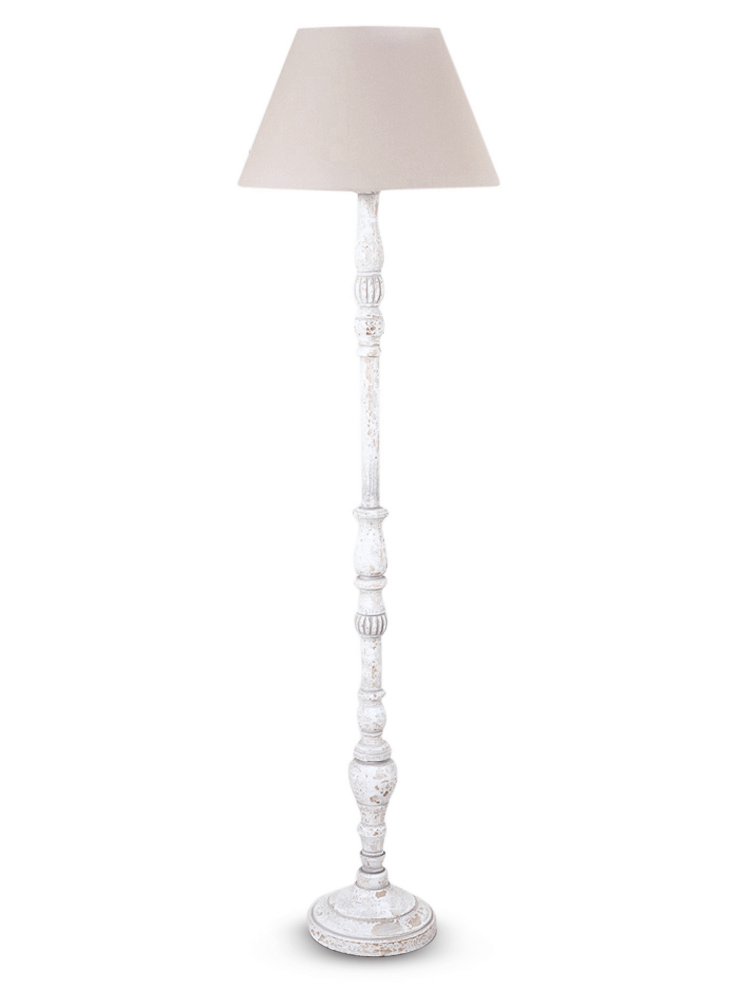 White wooden floor lamp - feeling of symmetry and fulfillment - Warisan
