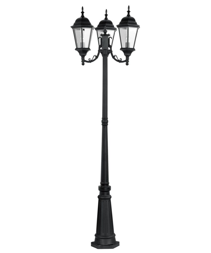 Outdoor 3 light lamp post - an overall better look with more inviting ...