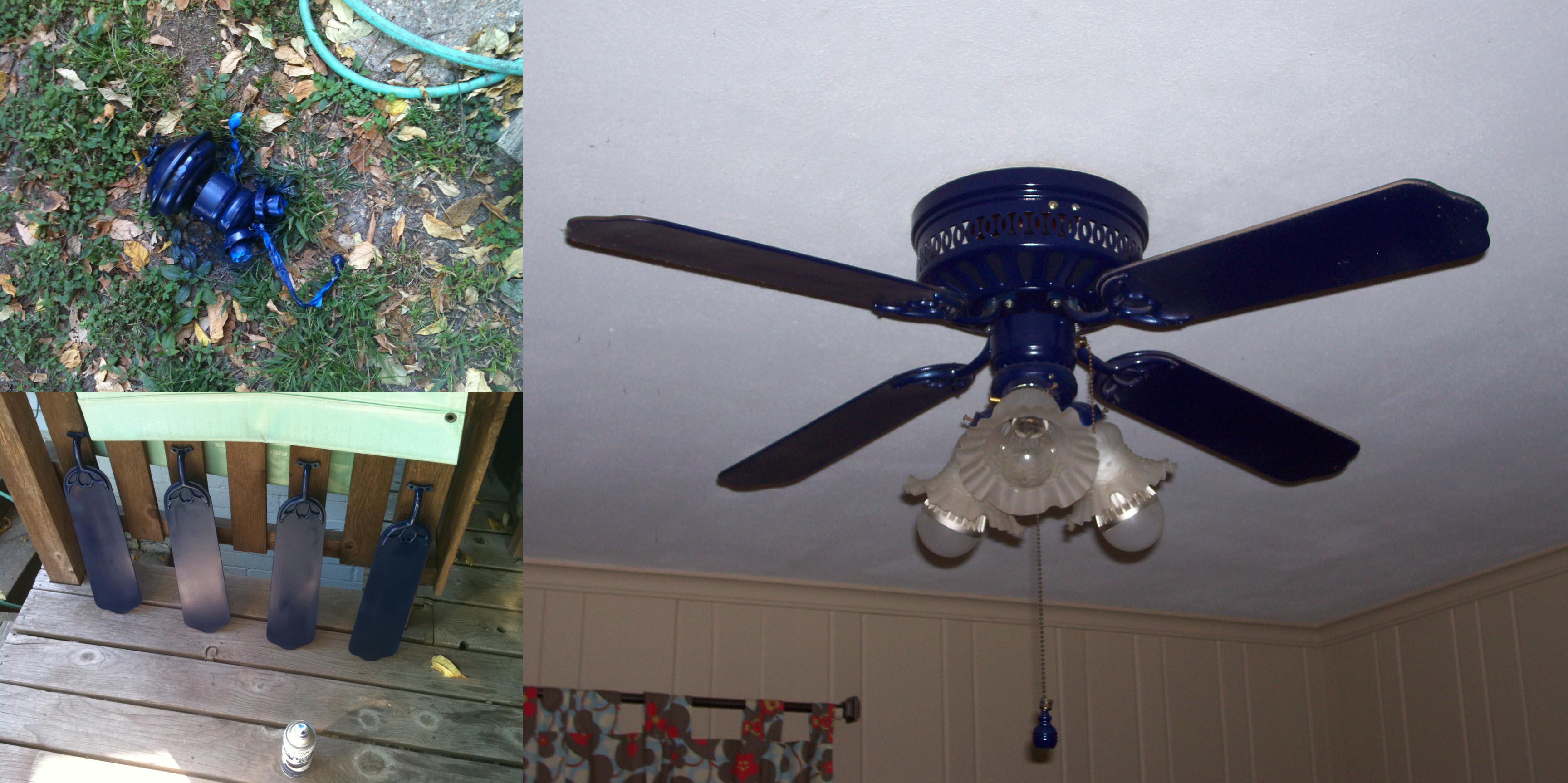 Spray paint ceiling fan Matching your Ceiling Fans to your rooms