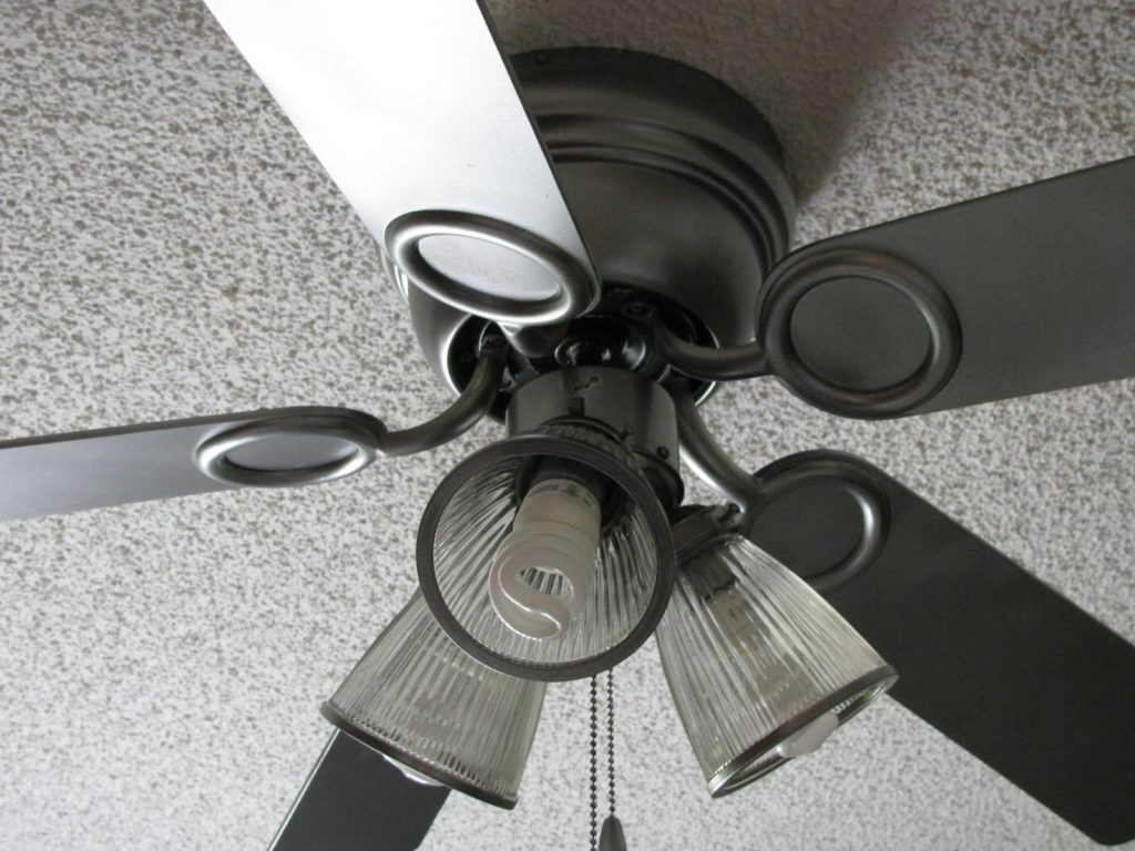 Spray paint ceiling fan Matching your Ceiling Fans to your rooms