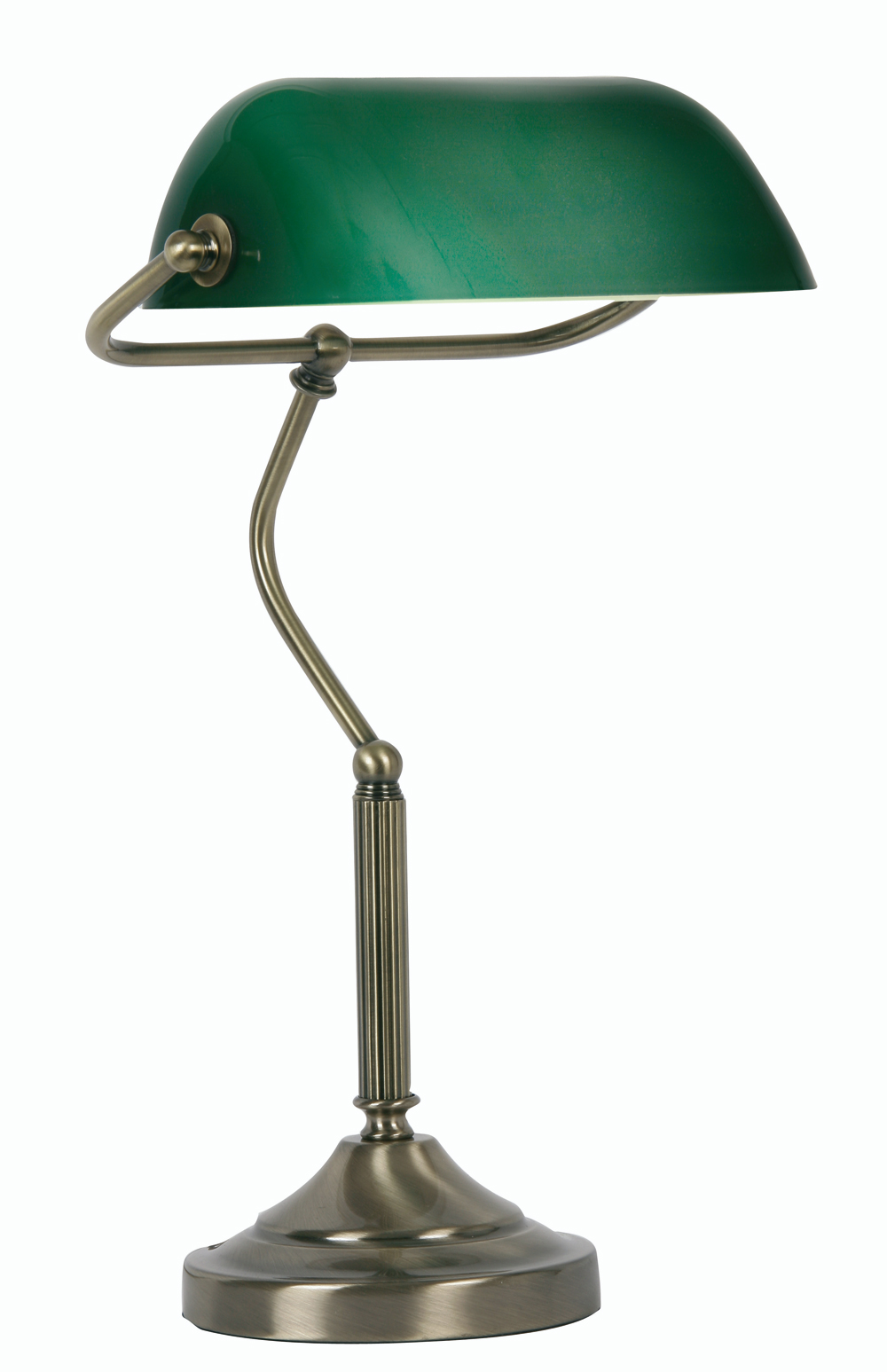 solid brass bankers lamp