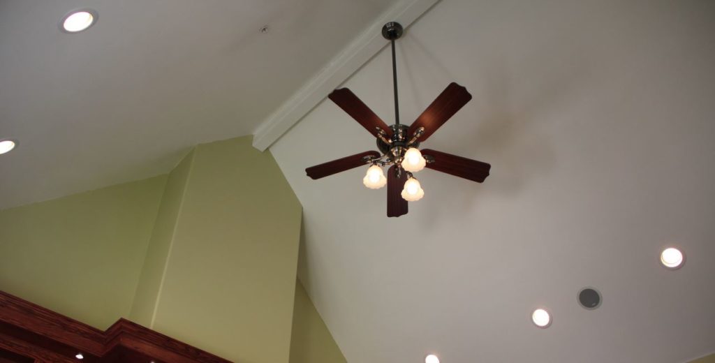 installing a fan on a vaulted ceiling