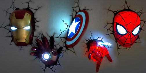 3d marvel wall lights photo - 5