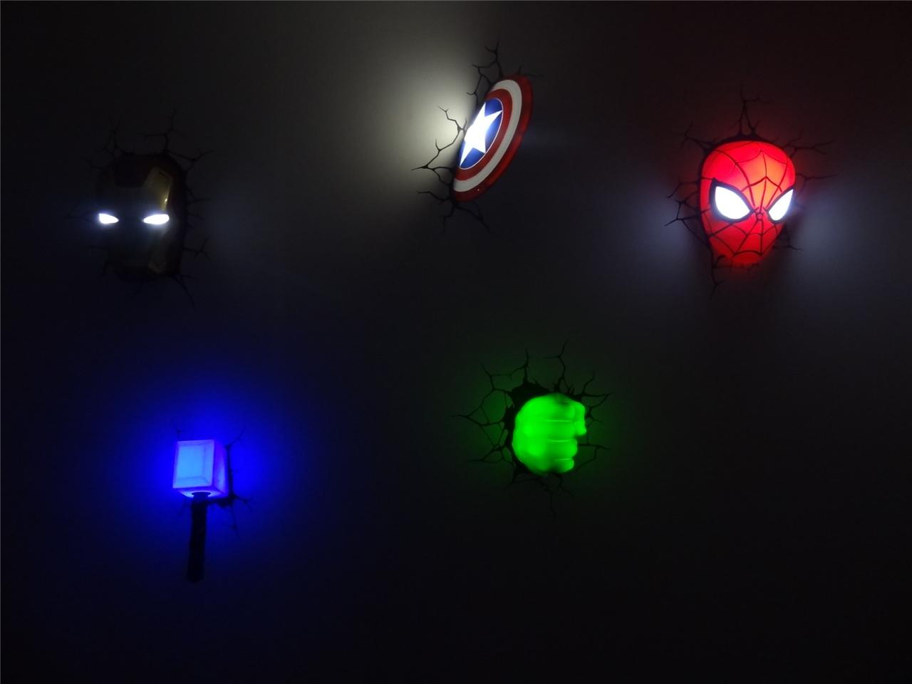 3d marvel wall lights photo - 9