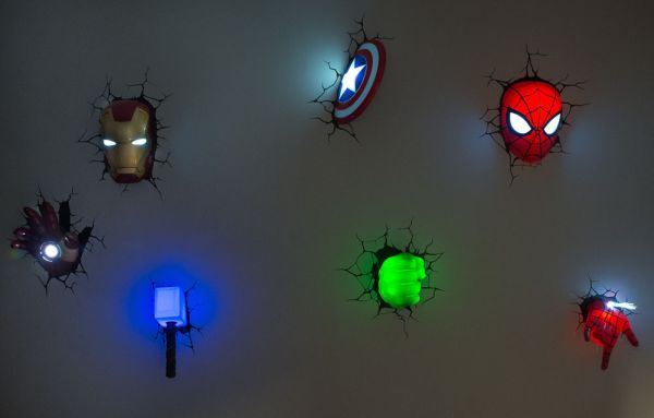 3d superhero wall light photo - 1