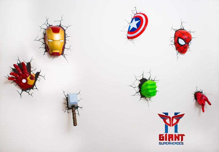 3d superhero wall light photo - 5