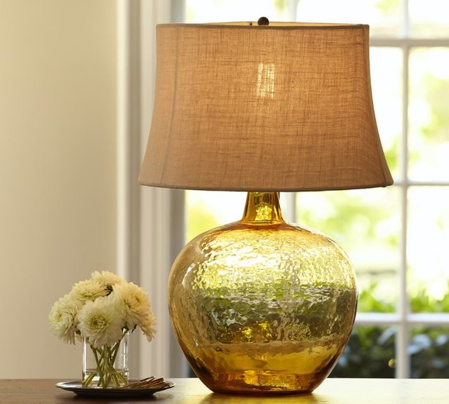 amber glass lamps photo - 1