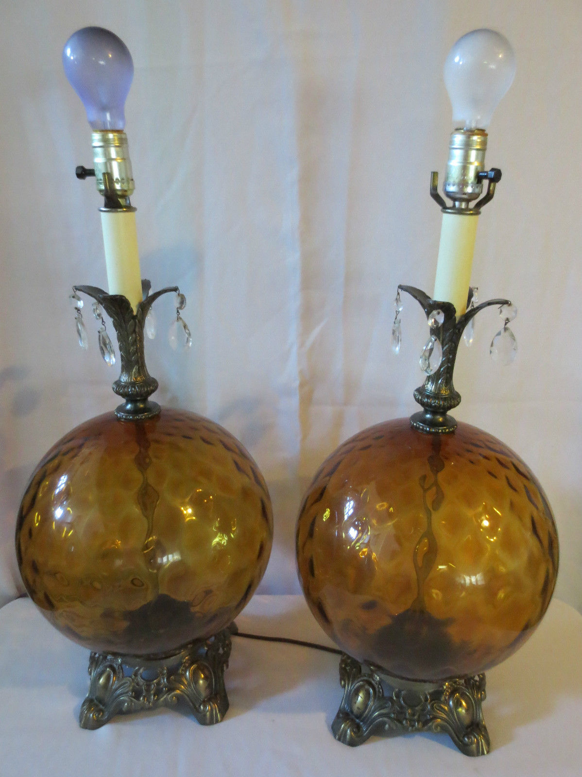 amber glass lamps photo - 6