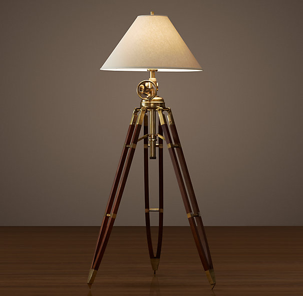 antique brass floor lamps photo - 1