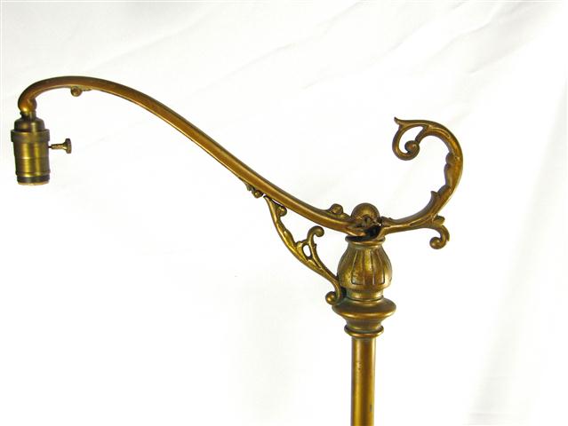 antique brass floor lamps photo - 7