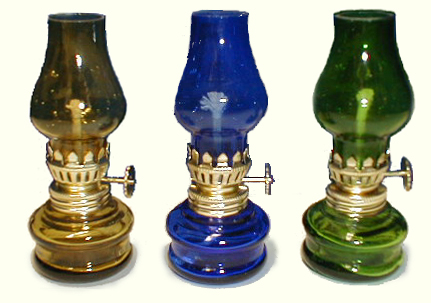 antique brass oil lamps photo - 3