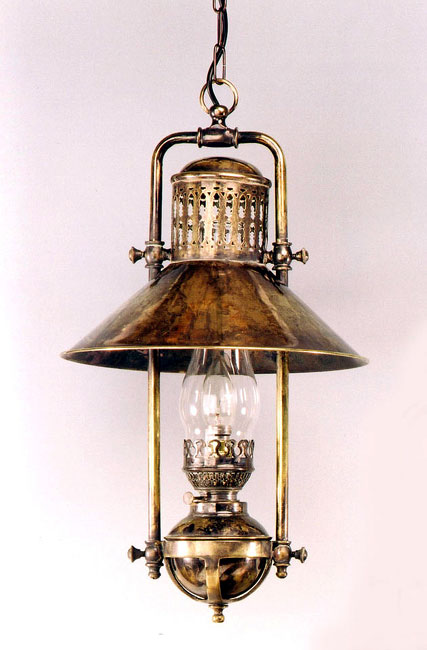 antique brass oil lamps photo - 9