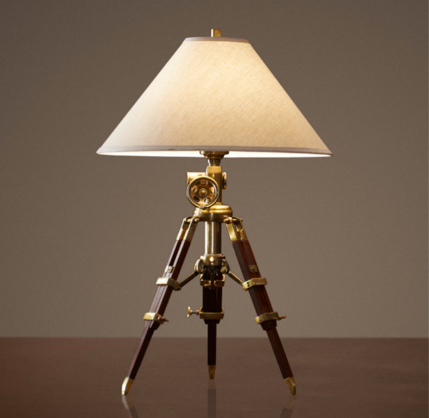 antique brass table lamps photo - 1