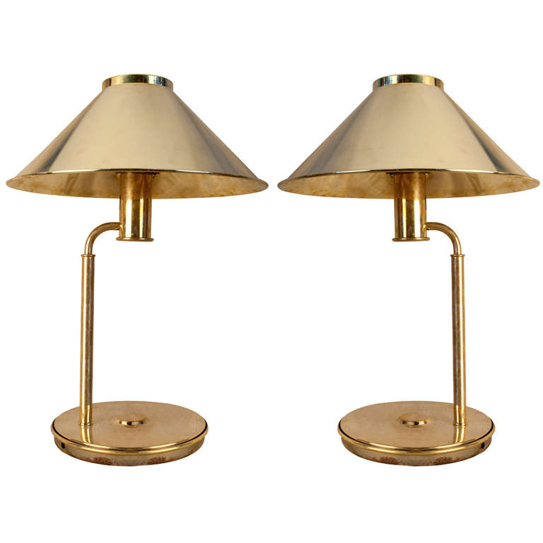 antique brass table lamps photo - 9