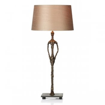 antique bronze table lamp photo - 9