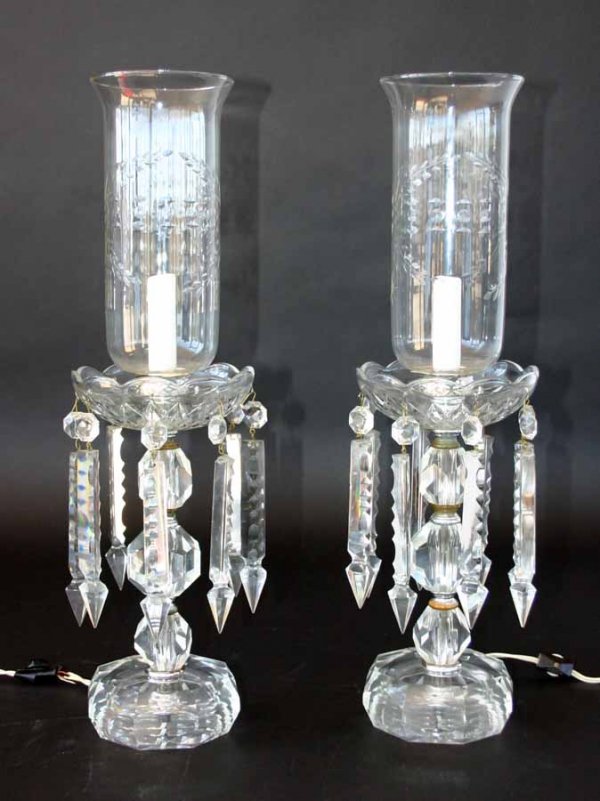 antique crystal lamps photo - 2