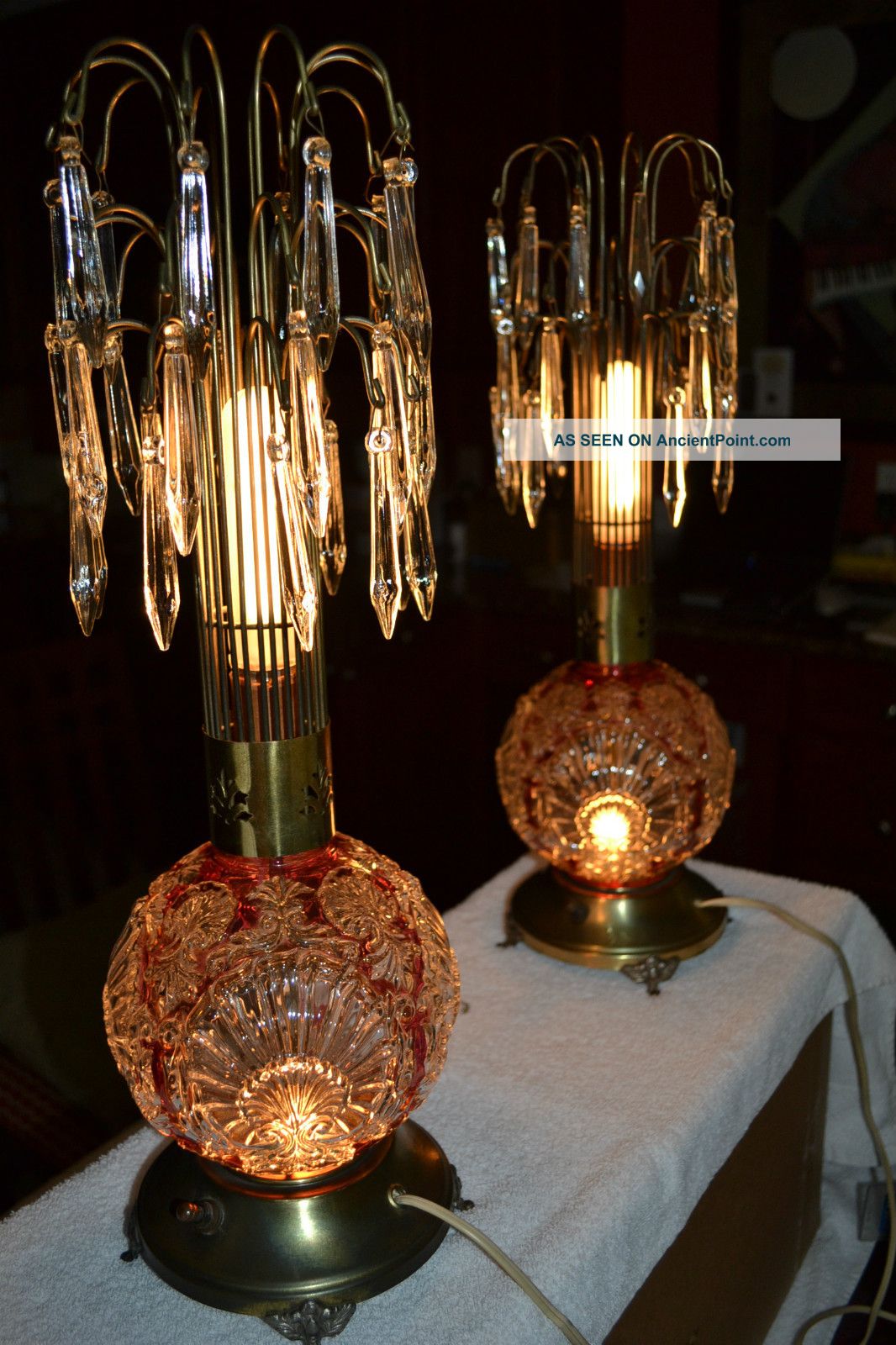 antique crystal lamps photo - 4