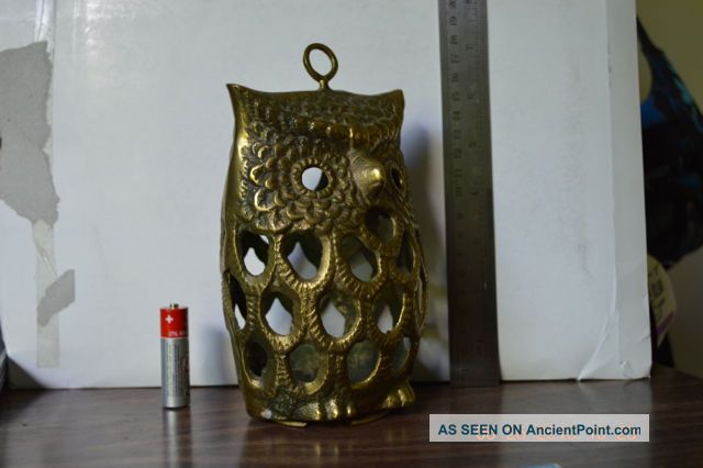 antique owl lamp photo - 1