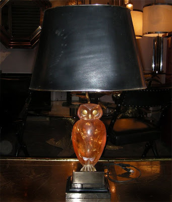 antique owl lamp photo - 6