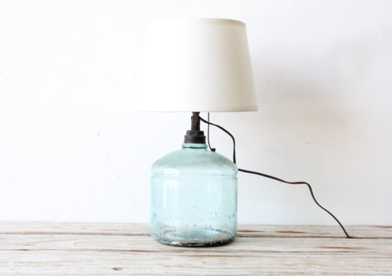 aqua glass lamps photo - 1