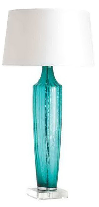 aqua glass lamps photo - 5