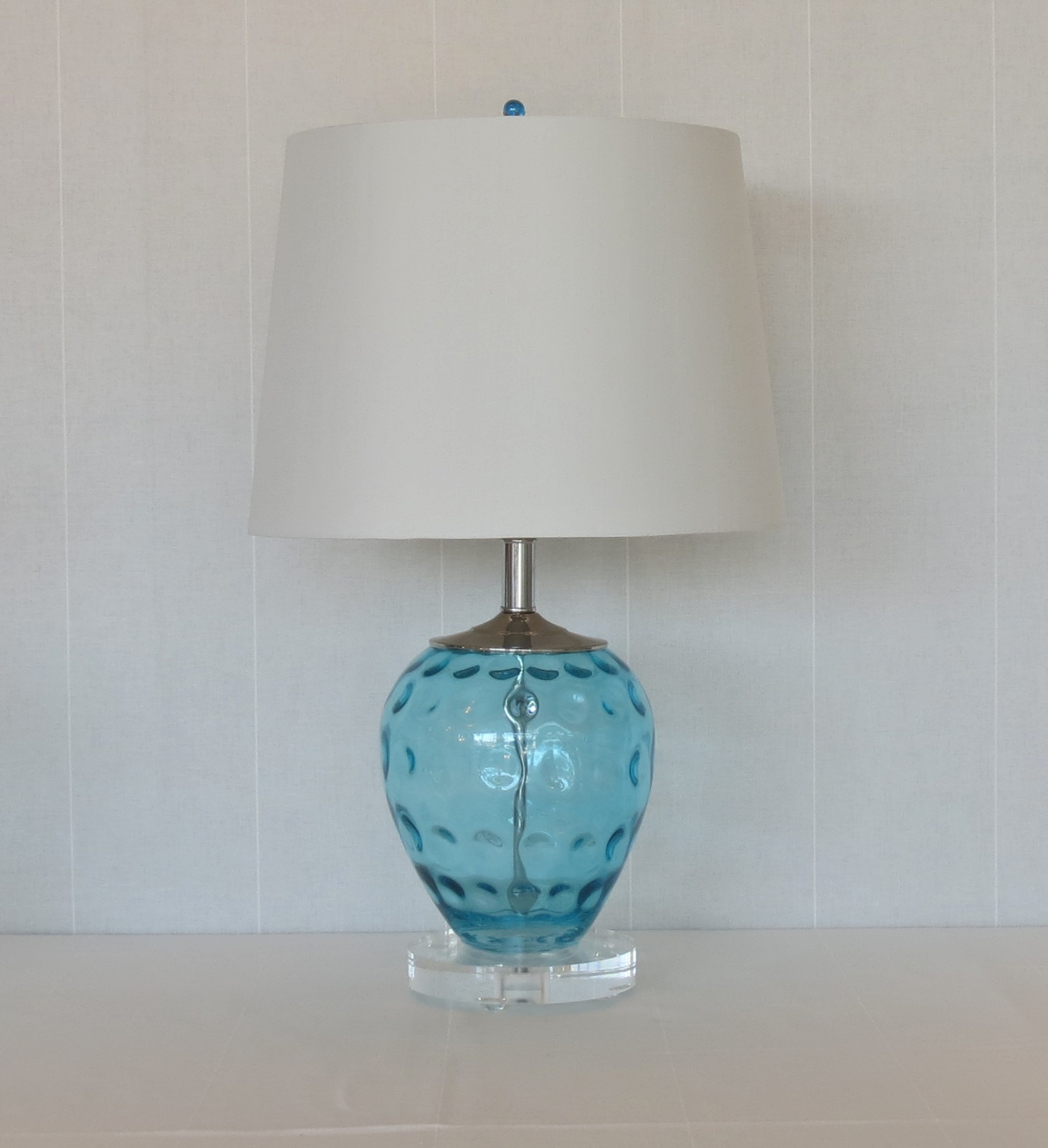 aqua glass lamps photo - 6